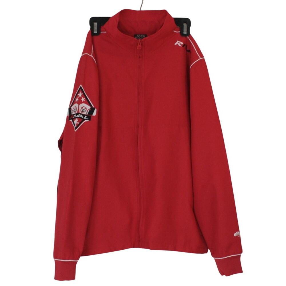 Rival Boxing Track Jacket Mens Small Red Mesh Lined Full Zip Athletic Gym